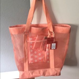 Mossimo beach bag and cosmetic pouches